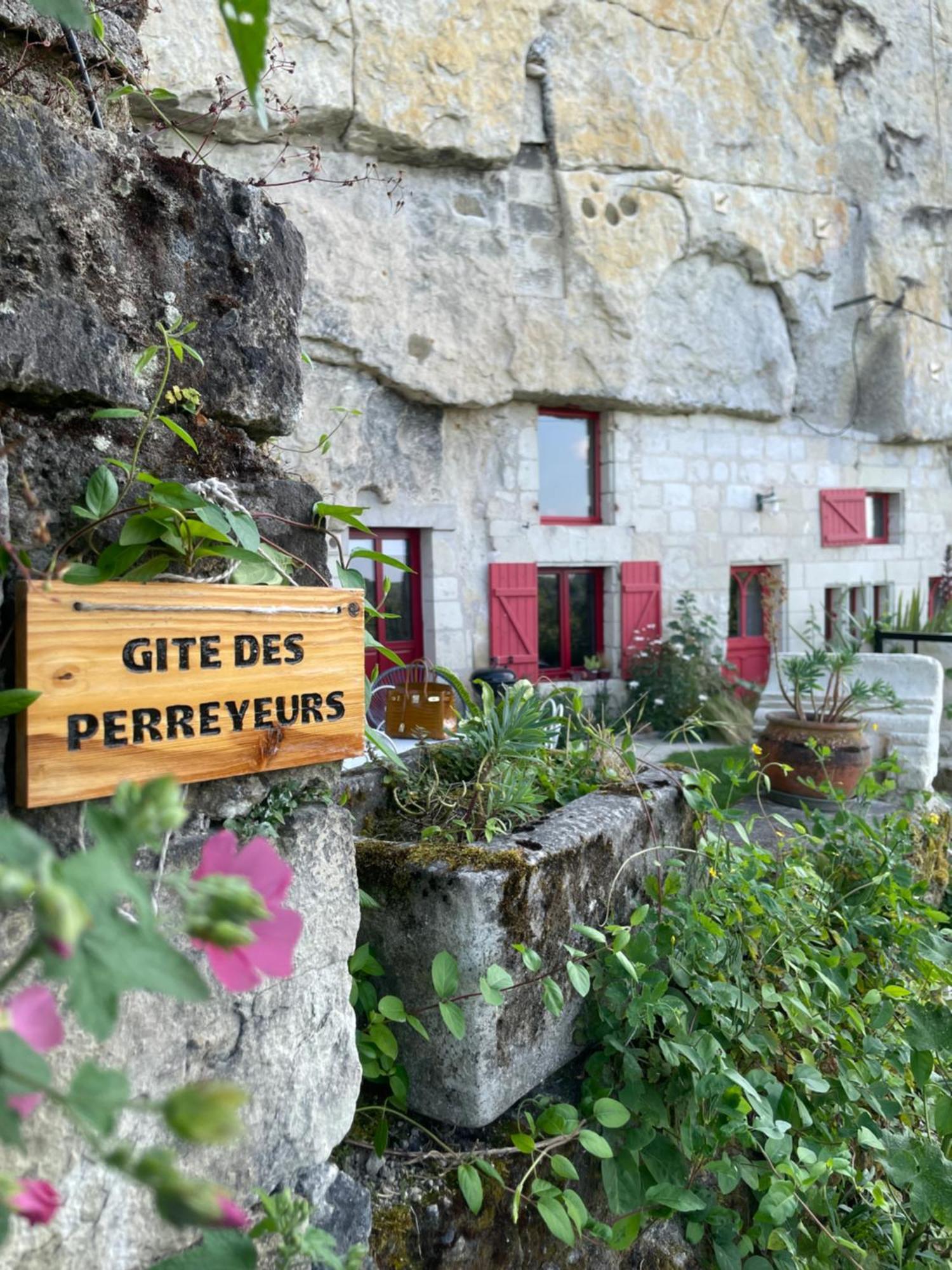 Gite Des Perreyeurs - Maison Troglodyte Avec Vue Sur Loire Монсоро Екстериор снимка